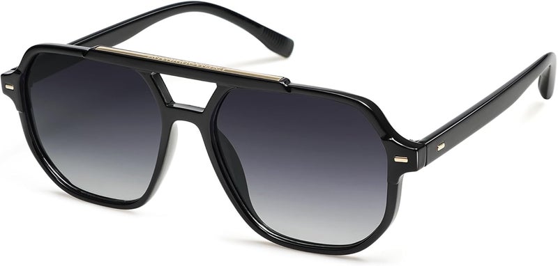 Sojos Retro Trendy Aviator Polarized Sunglasses Men Women Vintage 70s Square Stylish Frame Sun Glasses SJ2283 - Image 1